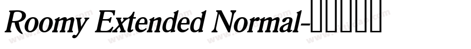 Roomy Extended Normal字体转换